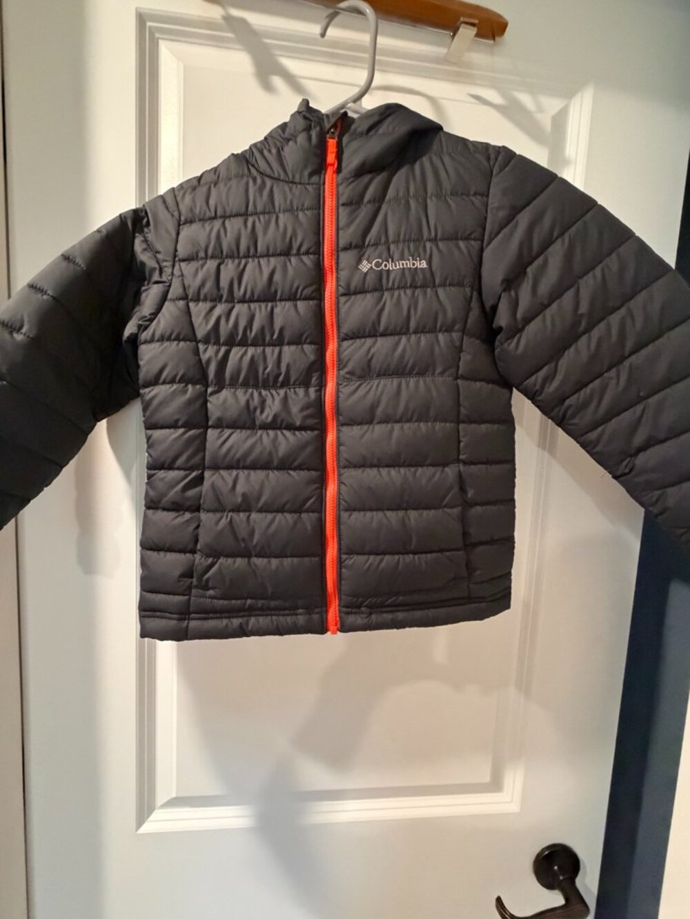 Columbia Kids Omni-Heat Puffer Jacket Black Red XS 6/7